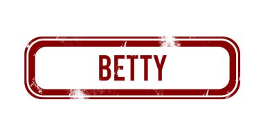 Betty - kırmızı grunge düğmesi, damga