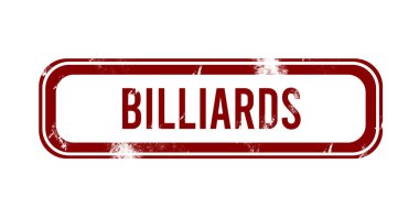Bilardo - kırmızı grunge düğmesi, pul