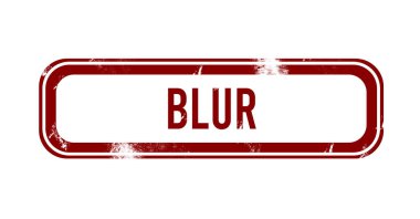 Bulanık - Kırmızı grunge düğmesi, damga