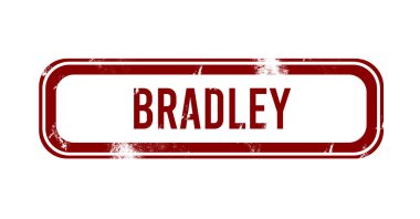 Bradley - kırmızı grunge düğmesi, damga