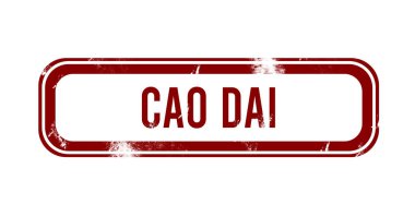Cao Dai - kırmızı grunge düğmesi, damga