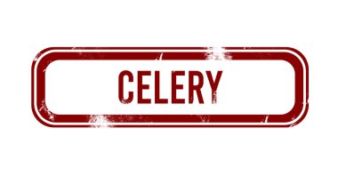 Kereviz - kırmızı grunge düğmesi, damga