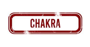 Çakra - kırmızı grunge düğmesi, mühür