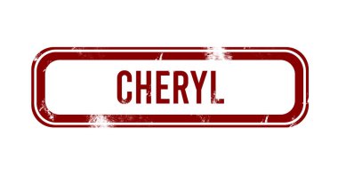 Cheryl - Kırmızı grunge düğmesi, damga