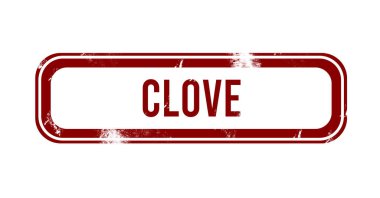 karanfil - kırmızı grunge düğmesi, damga