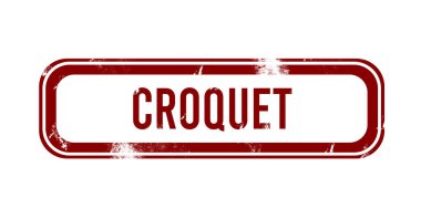 Kroket - kırmızı grunge düğmesi, pul