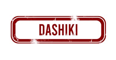 Dashiki - Kırmızı grunge düğmesi, damga