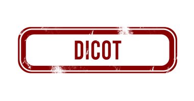 dicot - kırmızı grunge düğmesi, pul