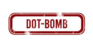 Nokta bombası - kırmızı grunge tuşu, damga