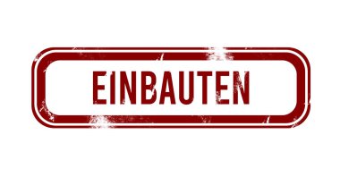 Einbauten - kırmızı grunge düğmesi, mühür