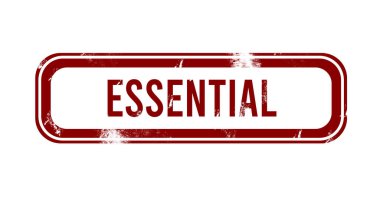 temel - kırmızı grunge düğmesi, damga