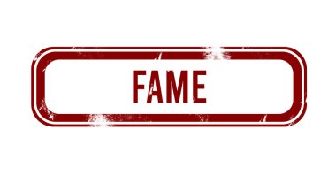 Şöhret - Kırmızı grunge düğmesi, mühür