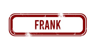 Frank - kırmızı grunge düğmesi, damga