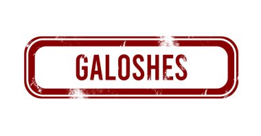 galoşlar - kırmızı grunge tuşu, damga