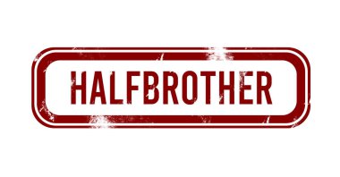 Üvey kardeş - Kırmızı grunge düğmesi, mühür