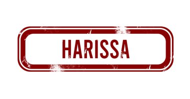 harissa - Kırmızı grunge düğmesi, damga