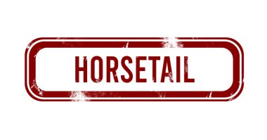 At kuyruğu - kırmızı grunge düğmesi, damga