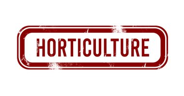 Bahçecilik - Kırmızı grunge düğmesi, mühür