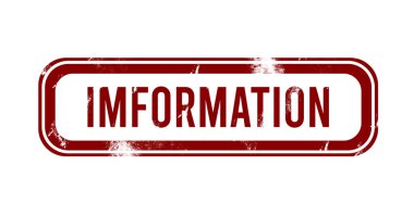 Bilgilendirme Derneği - Kırmızı grunge tuşu, mühür