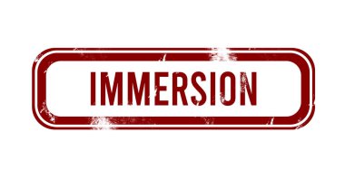 Daldırma - kırmızı grunge düğmesi, damga