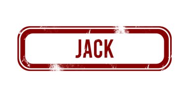 Jack - Kırmızı grunge düğmesi, damga