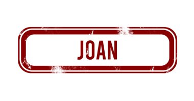Joan - Kırmızı grunge düğmesi, damga
