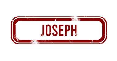 Joseph - kırmızı grunge düğmesi, damga