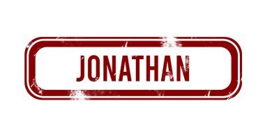 Jonathan - Kırmızı grunge düğmesi, damga