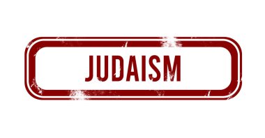 Yahudilik - kırmızı grunge tuşu, mühür