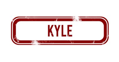 Kyle - kırmızı grunge düğmesi, damga