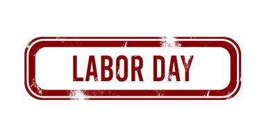 İşçi Bayramı - kırmızı grunge düğmesi, mühür