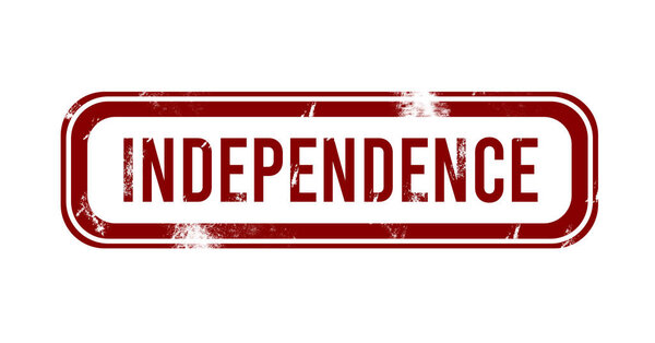 День независимости - красная кнопка гранжа, штамп