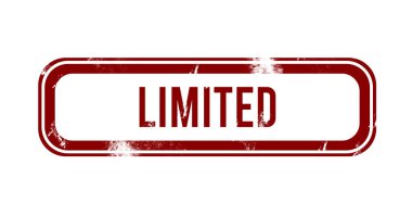 Kısıtlı - kırmızı grunge tuşu, mühür