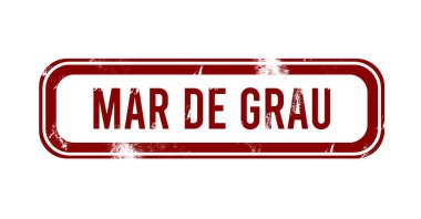 Mar de Grau - kırmızı grunge tuşu, damga