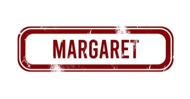 Margaret - kırmızı grunge düğmesi, damga