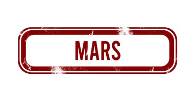 Mars - kırmızı grunge düğmesi, damga