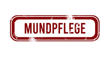 mundpflege - kırmızı grunge tuşu, stamp