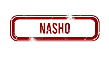 Nasho - Kırmızı grunge düğmesi, damga