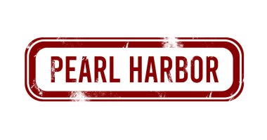 Pearl Harbor Günü - Kırmızı grunge düğmesi, mühür
