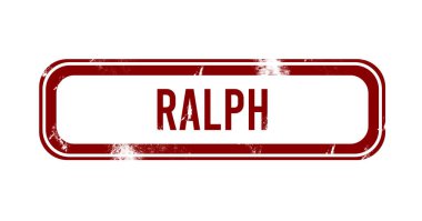 Ralph - Kırmızı grunge düğmesi, damga
