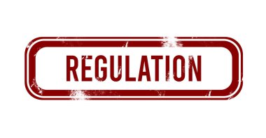 Yönetmelik - kırmızı grunge tuşu, mühür