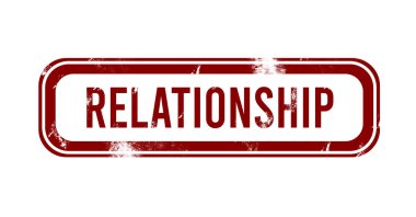 İlişki - kırmızı grunge düğmesi, damga