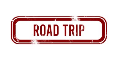 Yol Gezisi - kırmızı grunge düğmesi, pul