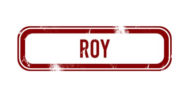 Roy - kırmızı grunge düğmesi, damga