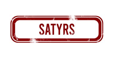 Satirler - kırmızı grunge tuşu, damga