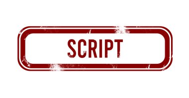 Betik - kırmızı grunge düğmesi, damga