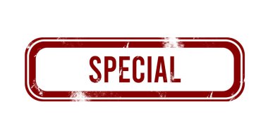 Özel - Kırmızı grunge düğmesi, damga