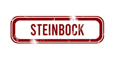 steinbock - kırmızı grunge düğmesi, mühür