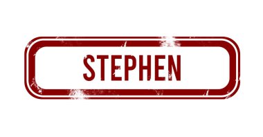 Stephen - Kırmızı grunge düğmesi, damga