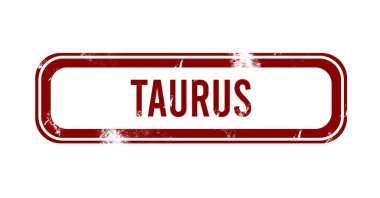 Taurus - Kırmızı grunge düğmesi, damga